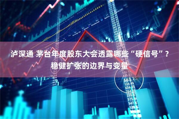泸深通 茅台年度股东大会透露哪些“硬信号”？稳健扩张的边界与变量