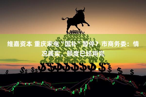 维嘉资本 重庆家电“国补”暂停？市商务委：情况属实，额度已经用完